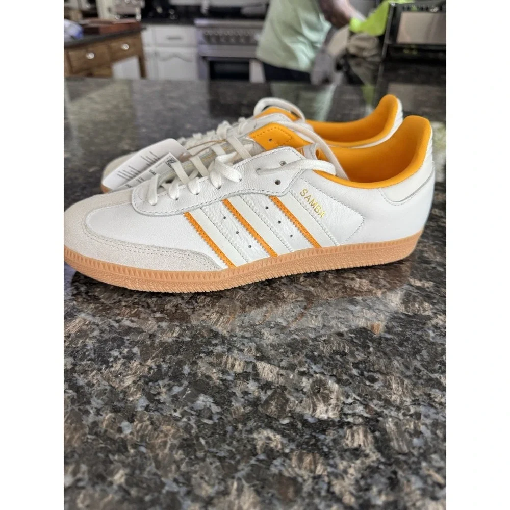 Adidas Samba OG IH5582 Sneakers US Men's 7 White 3-Stripes Leather Shoes IH5582